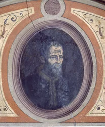 Portrait of a man, Camera della Fama, 1548